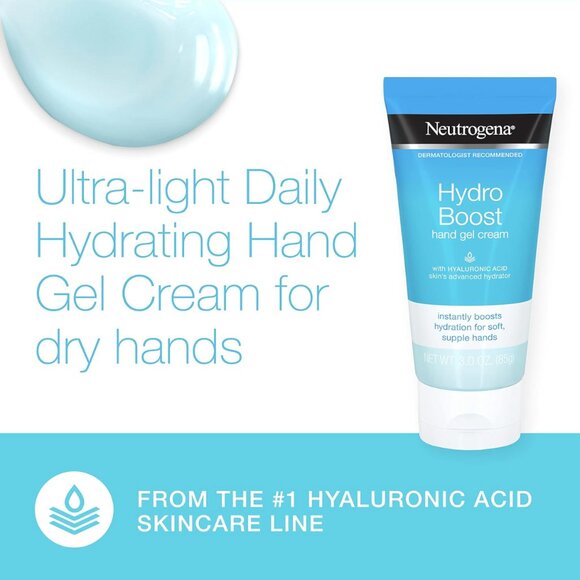 NEW Neutrogena Hydro Boost Hydrating Hand Gel Cream Hyaluronic Acid Lightweight - Picture 4 of 7